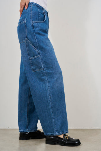 Women's palazzo jeans in denim - 6