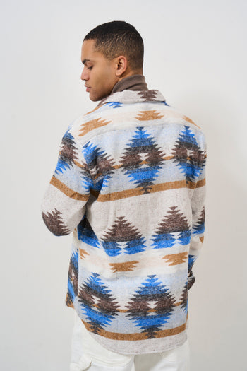 Men's Aztec Pattern Flannel Shirt - 8