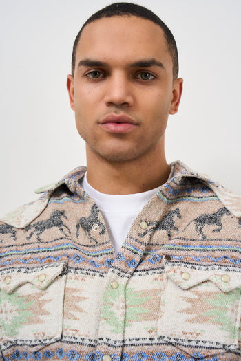 Aztec pattern men's shirt - 3