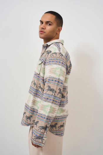 Aztec pattern men's shirt - 4