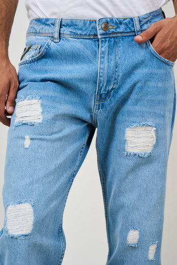 Jeans uomo Yellowstone in denim chiaro - 6