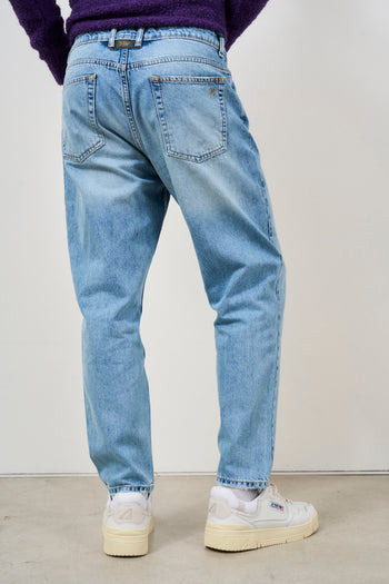 Jeans uomo tapered in denim chiaro - 5