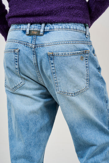 Jeans uomo tapered in denim chiaro - 6