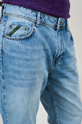 Jeans uomo tapered in denim chiaro - 7