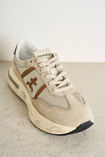 Sneakers donna CASSIE beige e argento - 4