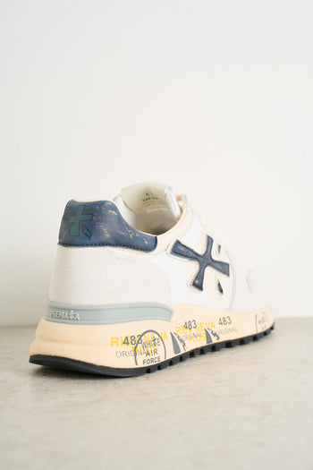 MICK white and blue vintage men's sneakers - 6