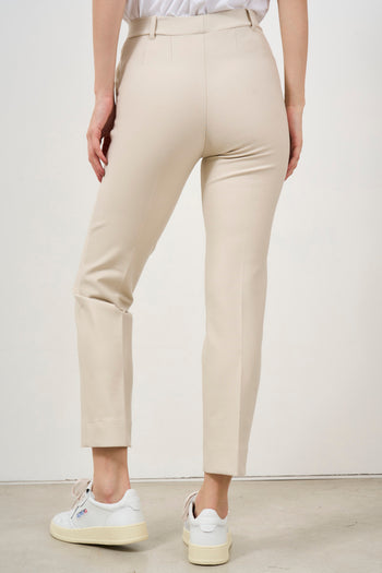 Women's skinny beige trousers - 5