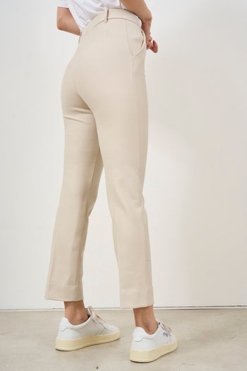 Women's skinny beige trousers - 6