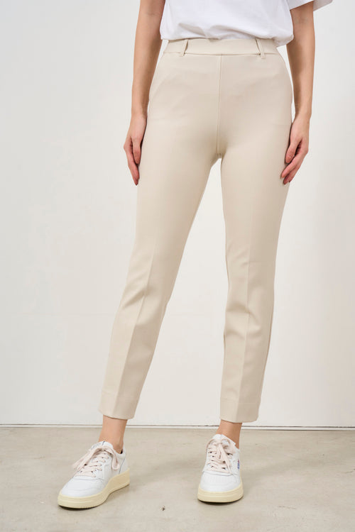 Pantaloni donna skinny beige