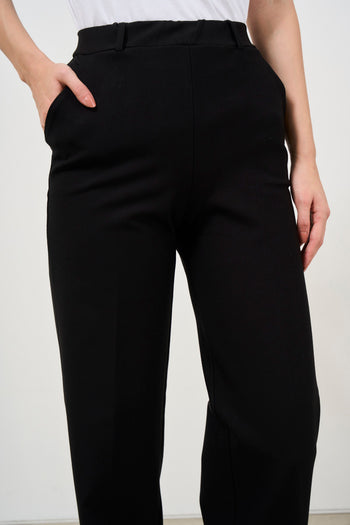 Women's black wide leg trousers - 7