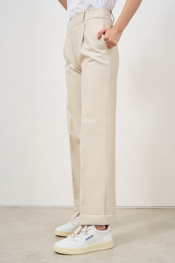 Pantalone donna gamba dritta beige - 3