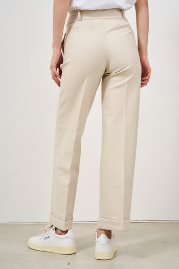 Women's straight leg trousers beige - 5