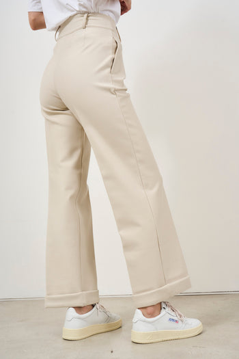 Pantalone donna gamba dritta beige - 6