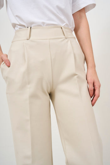 Pantalone donna gamba dritta beige - 8