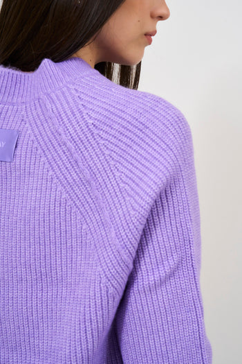 Women's V-neck Lavender Sweater - 6