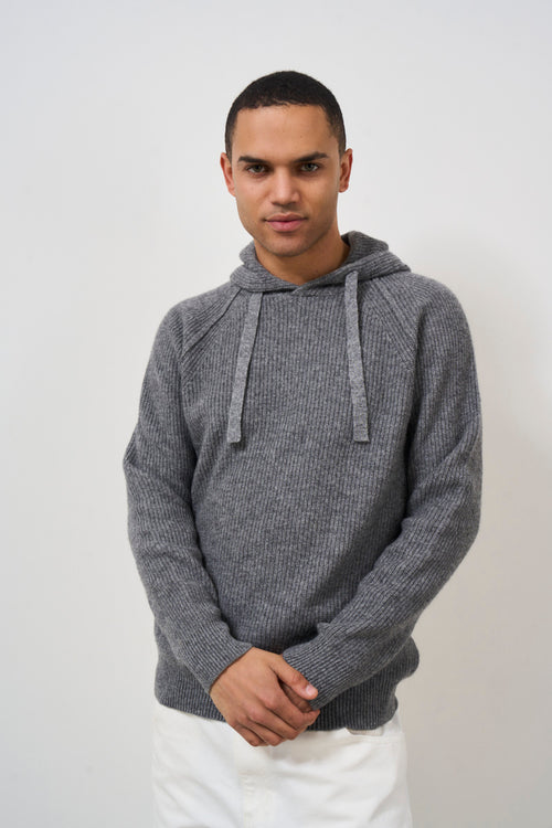 Men's grey knitted sweatshirt