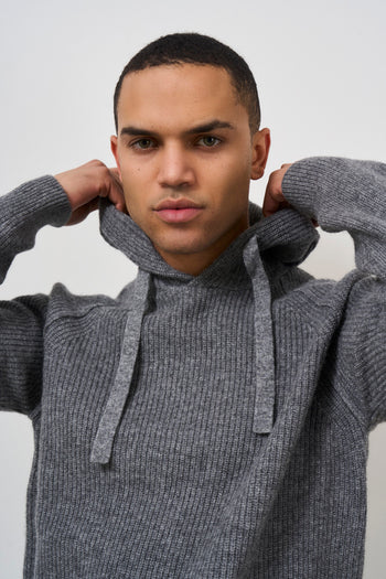 Men's grey knitted sweatshirt - 3