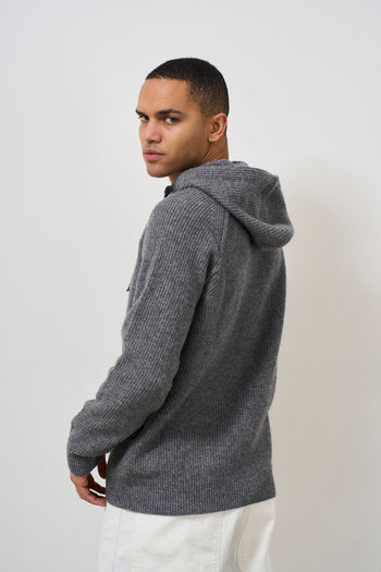 Men's grey knitted sweatshirt - 4