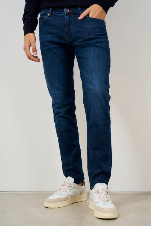 Jeans uomo skinny denim scuro