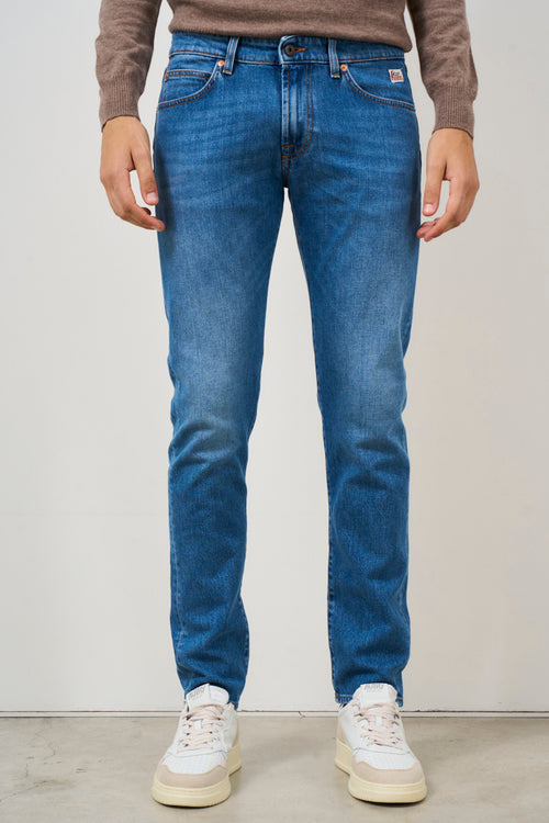 Jeans uomo skinny in denim chiaro