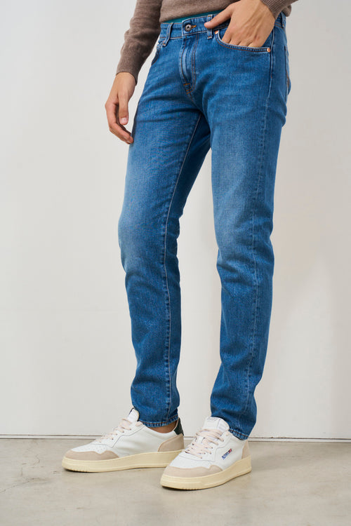 Jeans uomo skinny in denim chiaro - 2