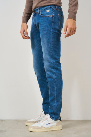 Jeans uomo skinny in denim chiaro - 3