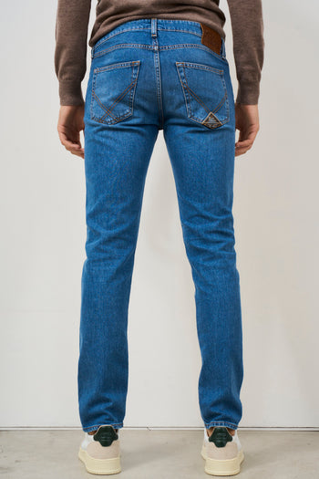 Jeans uomo skinny in denim chiaro - 4