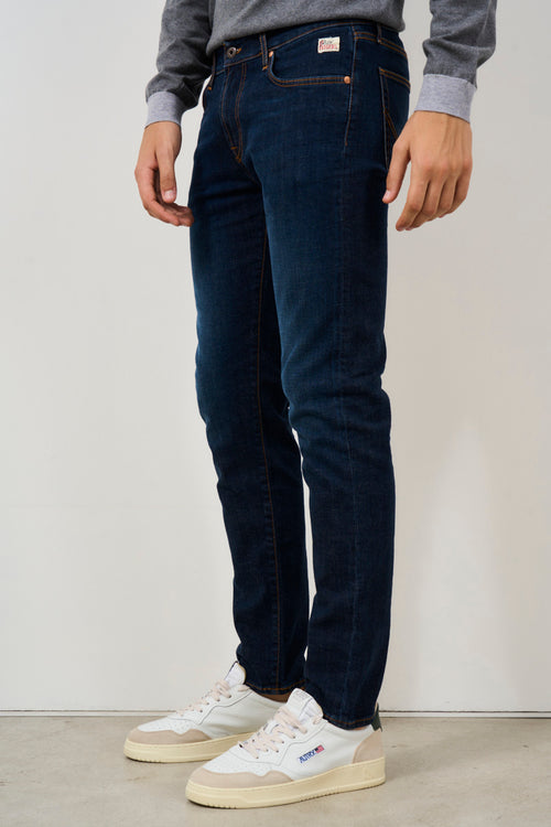 Jeans uomo skinny in denim scuro - 2