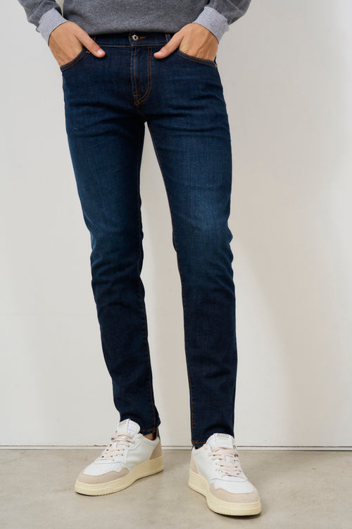 Jeans uomo skinny in denim scuro