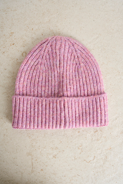 Cappello Beanie in misto lana rosa - 2