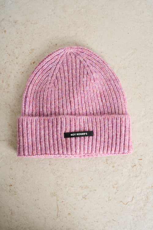 Cappello Beanie in misto lana rosa - 1