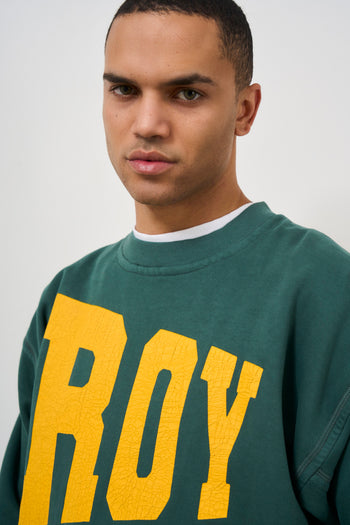 Men's green crewneck sweatshirt - 3