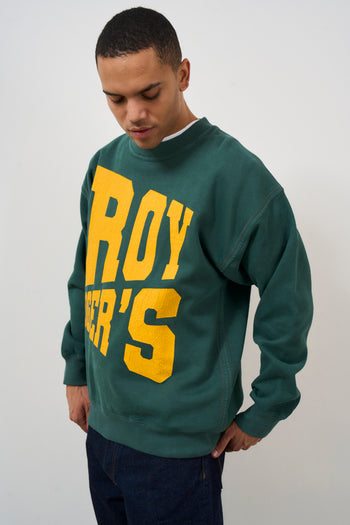 Men's green crewneck sweatshirt - 4