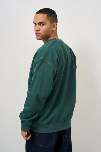 Men's green crewneck sweatshirt - 6