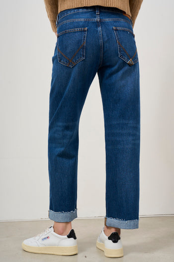 Jeans dritto donna blu scuro - 4