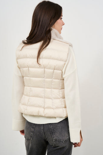 Women's ice down vest and eco fur - 7