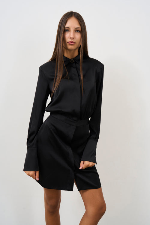 Black women's midi dress - 2