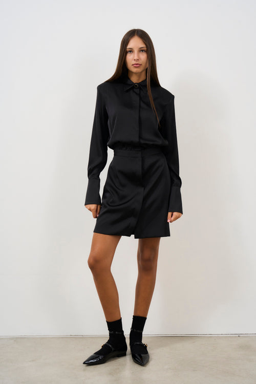 Black women's midi dress - 1