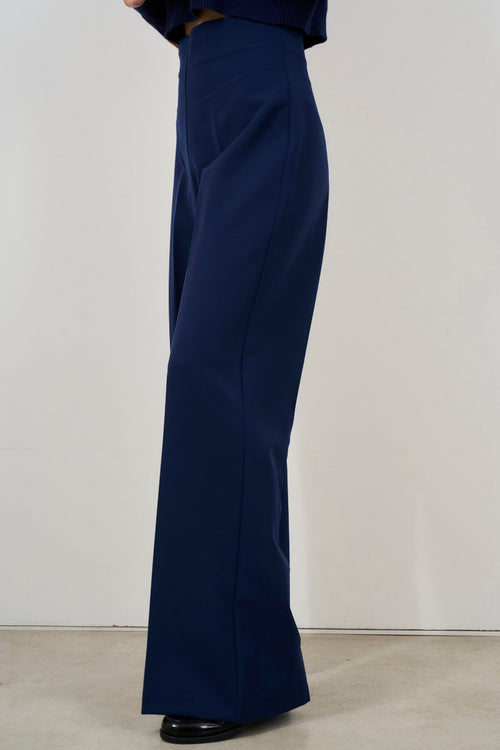 Pantalone donna gamba dritta blu notte - 2