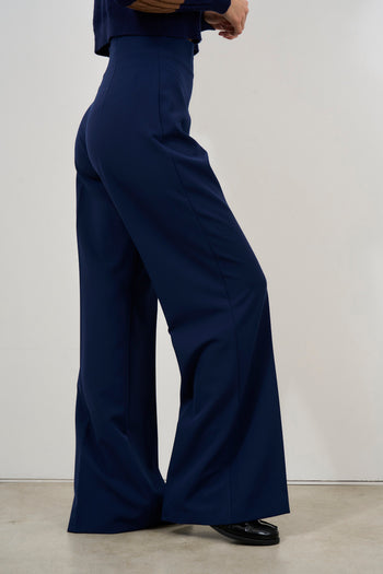 Pantalone donna gamba dritta blu notte - 5