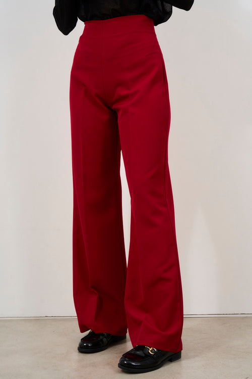 Pantalone donna gamba dritta rosso - 2