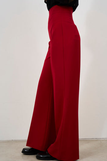 Pantalone donna gamba dritta rosso - 3