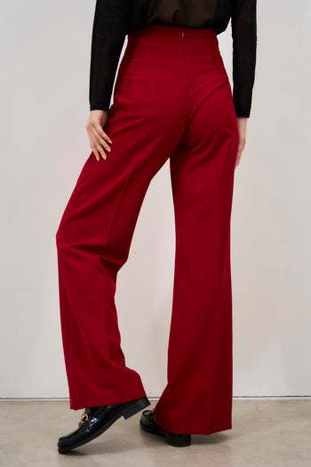 Pantalone donna gamba dritta rosso - 4