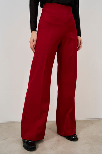 Pantalone donna gamba dritta rosso - 7