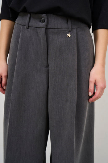 Women's grey palazzo trousers - 5