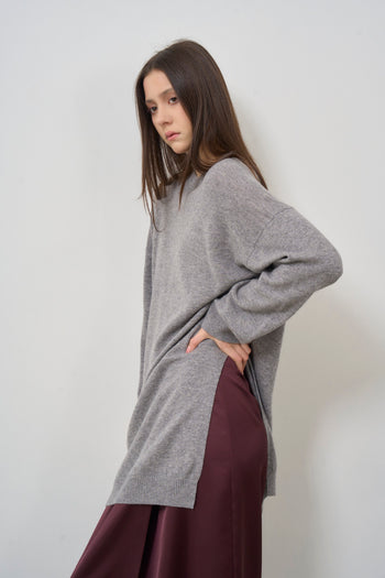 Women's grey midi sweater - 5