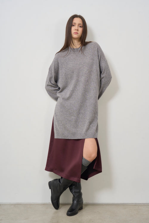 Women's grey midi sweater