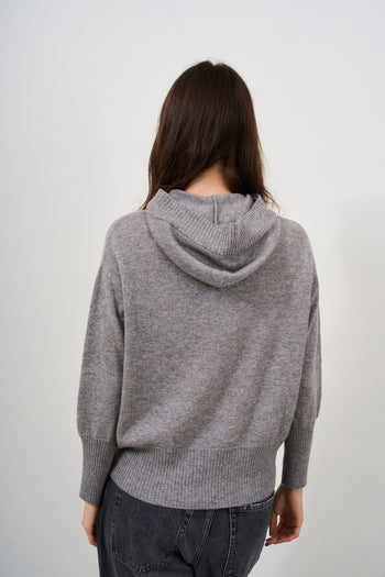 Women's grey knitted sweatshirt - 5