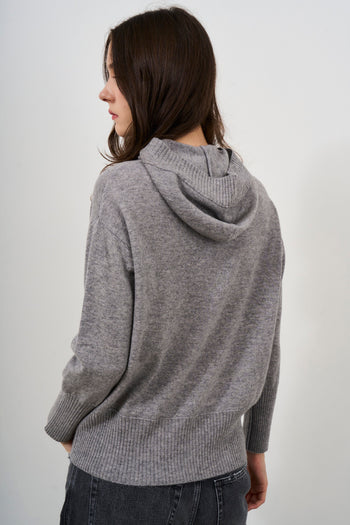 Women's grey knitted sweatshirt - 6