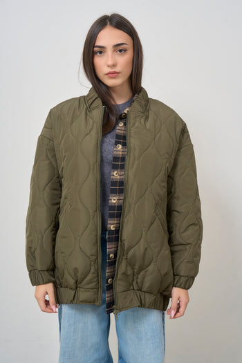 Women's military green bomber jacket - 3